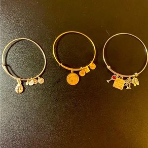 3 barely worn bangles . See below description